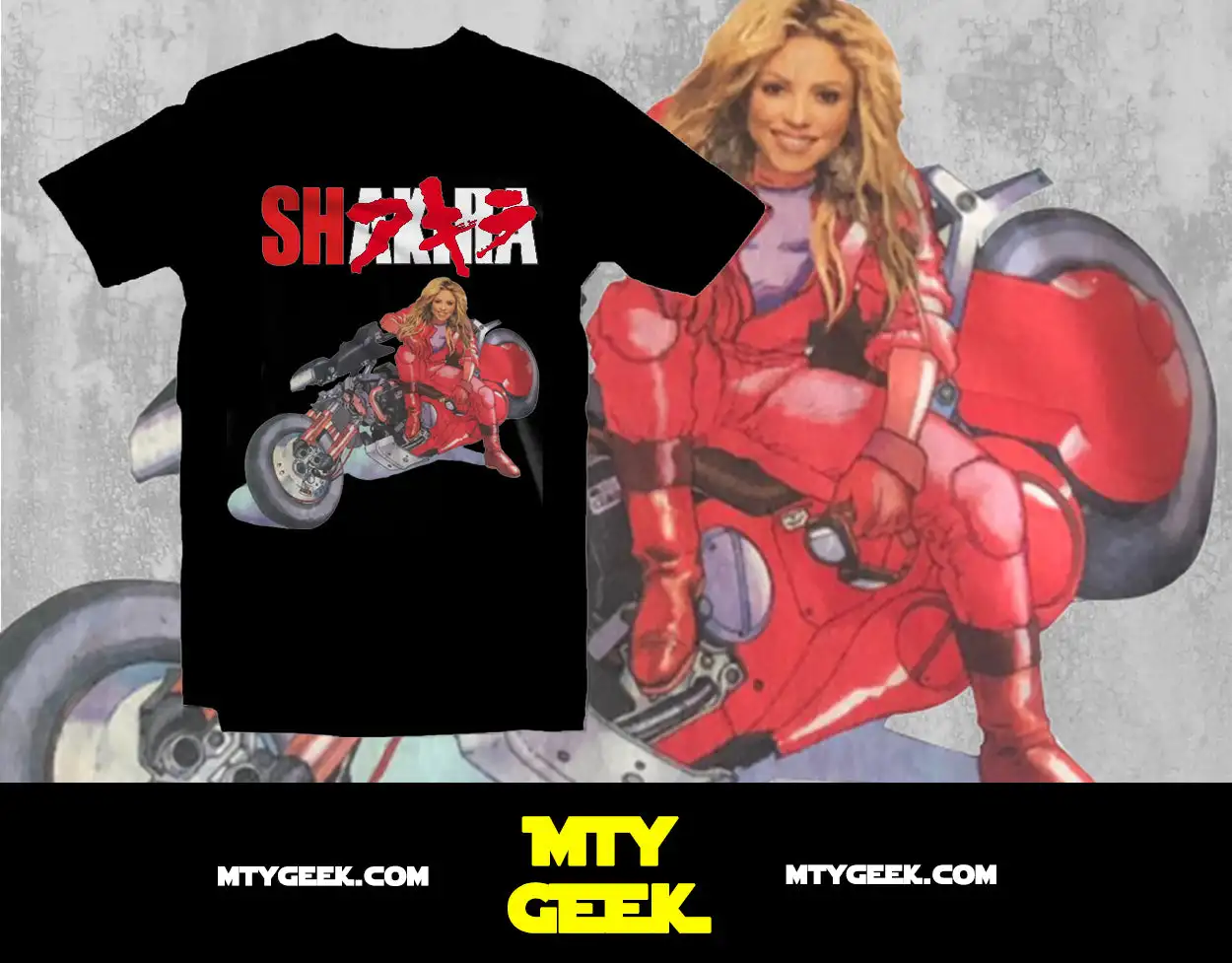 Shakira T Shirt Akira Shotaro Kaneda Motorcycle Japan Anime T-shirts Manga Tokoyo Fashion Harajuku Funny Oversized Men's Tees