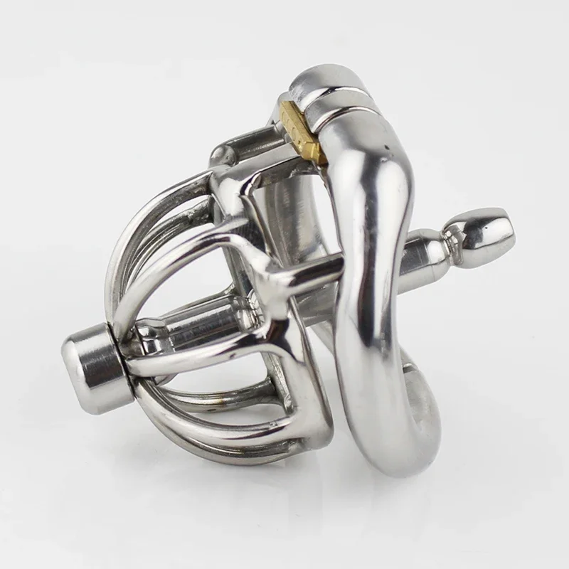 Stainless Steel Stealth Lock Male Chastity Device With Catheter Cock Cage Penis Lock Cock Ring Chastity Belt Ring Accessoires