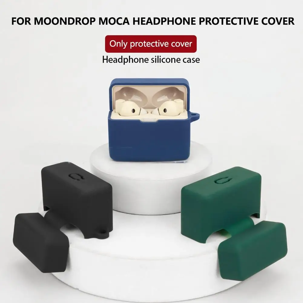 For MOONDROP MOCA Headphone Protective Cover Silicone One-piece Molding Dustproof Waterproof Headphone Accessories