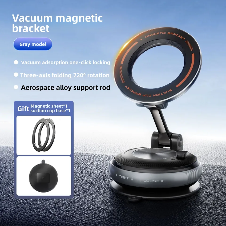 Soporte magnético de vacío para auto, N52, plegable, rotación de 720 grados, montaje para navegación GPS en tablero, para iPhone Android 5