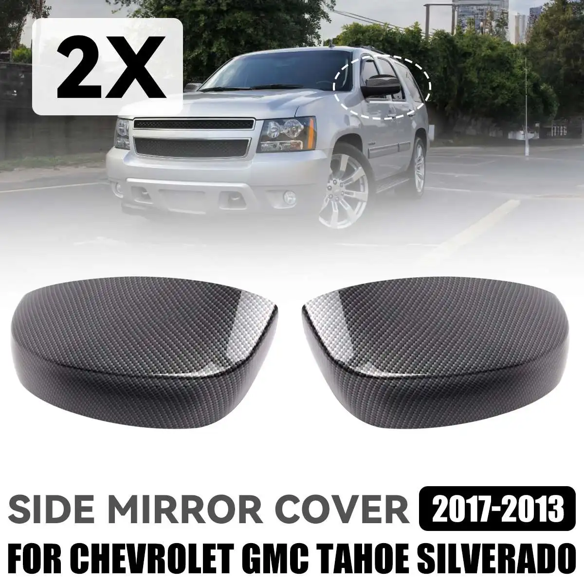 Car Side Wing Rearview Mirror Covers Caps For CHEVROLET Silverado For TAHOE SUBURBAN GMC Sierra For Yukon XL Truck 2007-2013