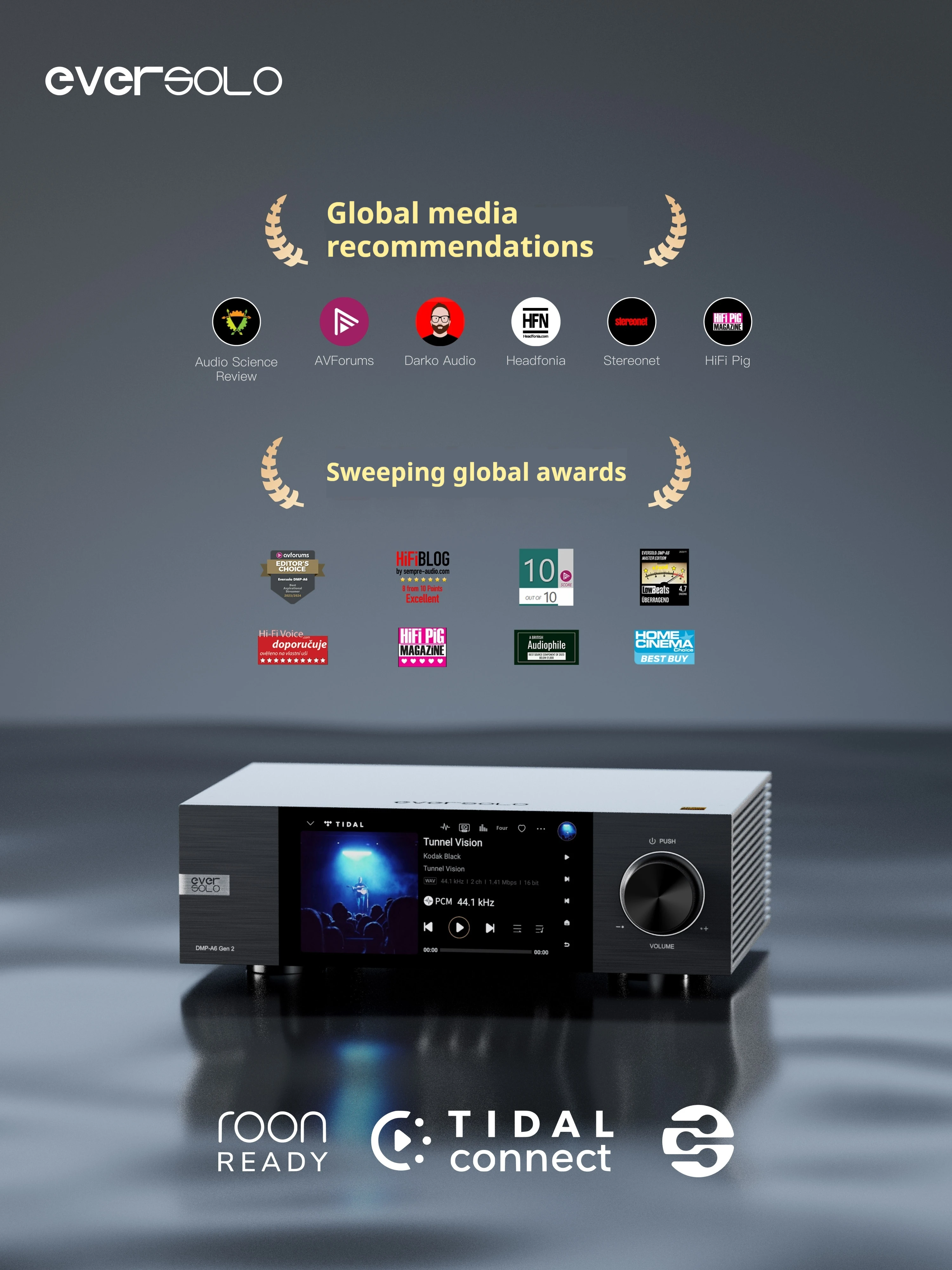 مشغل موسيقى Eversolo DMP-A6 GEN2 Master Digital Decoding HiFi بدون فقدان، وسائط البث