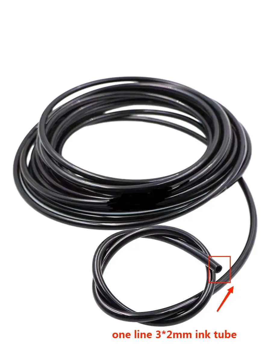 50M 3x2Millimeter Single Line Composite Black UV Ink Pipe Hose For UV Printer Ink Tube