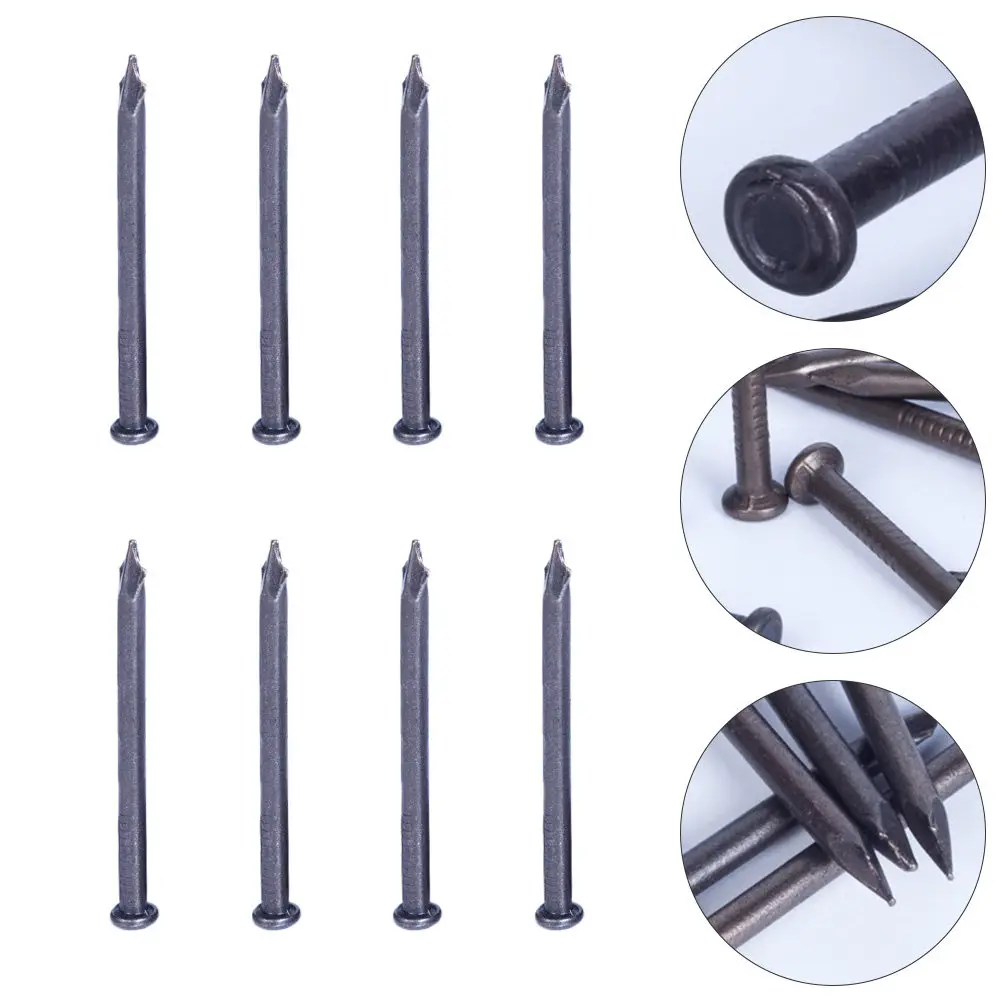 50Pcs Cement Steel Nails Carbon Steel Point Tip Rust Resistant Thickened Wall Nails for Concrete Brick Hollow
