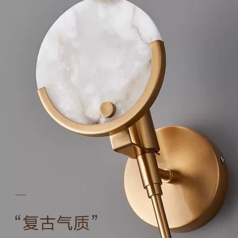 Nordic Postmodern Minimalist Art Cloud Stone Wall Lamp, New Chinese Style Hotel Restaurant Hallway Bedroom Decorative Wall Lamp