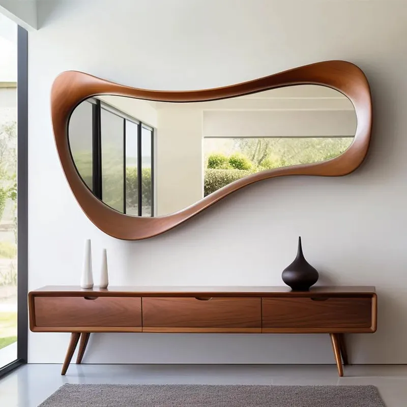European Unique Mirror Xenomorph Irregular Modern Aesthetic Decoration Cheap Hanging Mirror Living Room Spiegel Wand Home Design