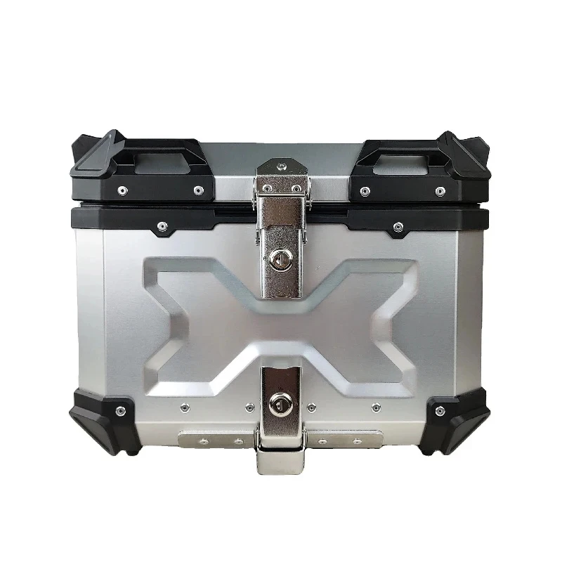 Hongsheng Factory Direct Sales 55L Extra-Large Capacity Motorcycle Tail Box, Aluminum Alloy Motorcycle Trunk Box