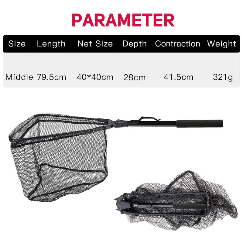 شبكة صيد ثلاثية في قسم واحد ، إكسسوارات تروس قابلة للطي وقابلة للطي ، من الخارج #6