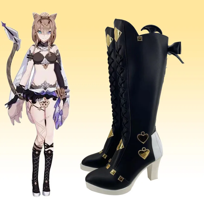 

Game Honkai Impact 3 Pardofelis Cosplay Shoes Long Boots For Halloween Carnival Role play Customized Anime Character Prop Shoes