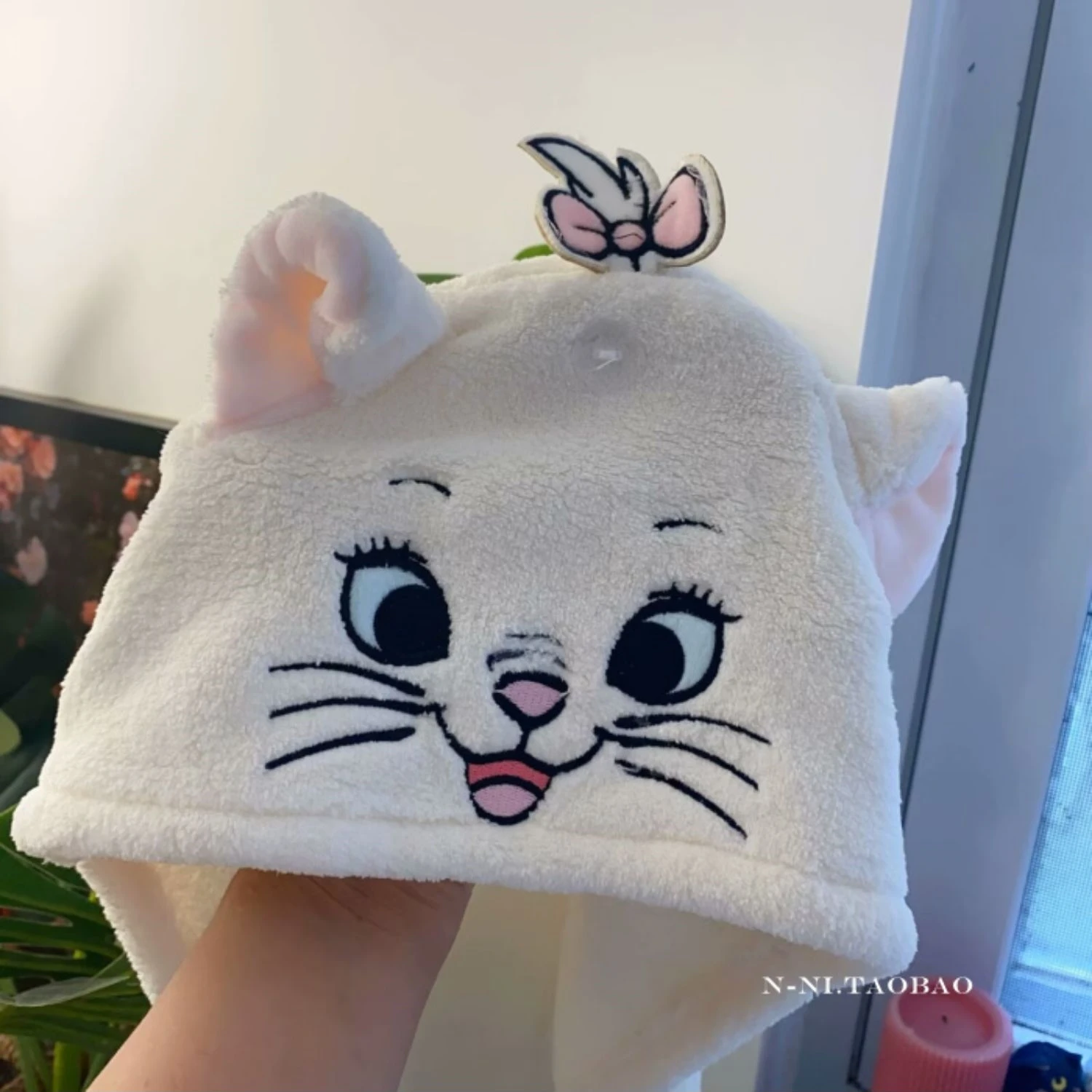 Disney Lucifer Cat Marie Cat Dry Hair Cap Lucifer Cat Długie włosy Szybkoschnący ręcznik do włosów Kobiety Dziewczyna Turban Głowa Dziewczyna Ręcznik Prezent dla dziewczynki