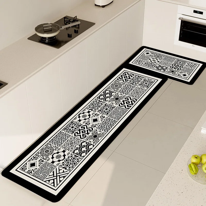 VIKAMA Diatomium Mud Carpet Kitchen Absorbent Oil Absorbent Non-Washable Dirt Resistant Floor Mat Door Rug Non-Slip Home Decor