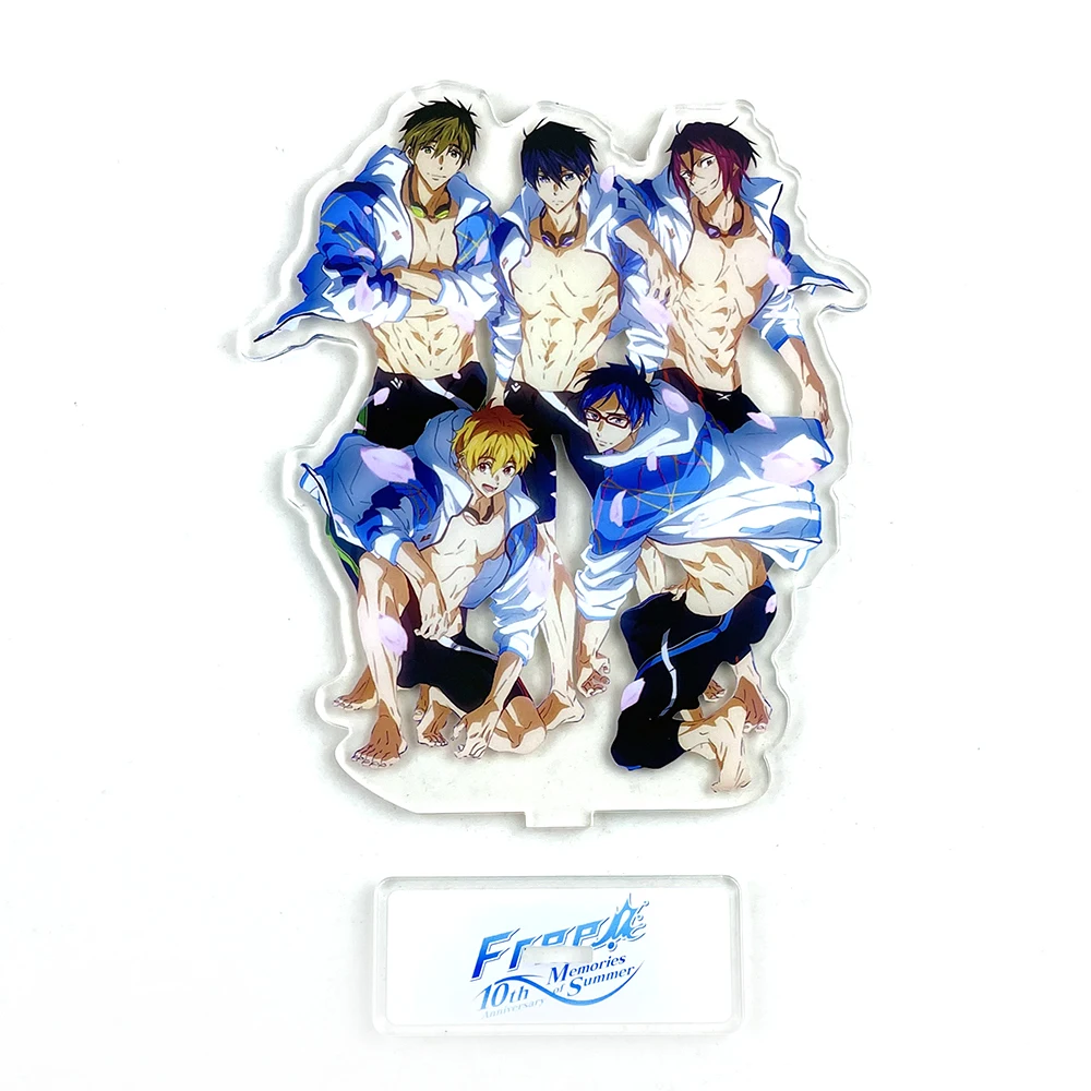 Free Iwatobi Swim Club Rin Makoto Haruka Nagisa Rei acrylic stand figure model plate holder cake topper anime
