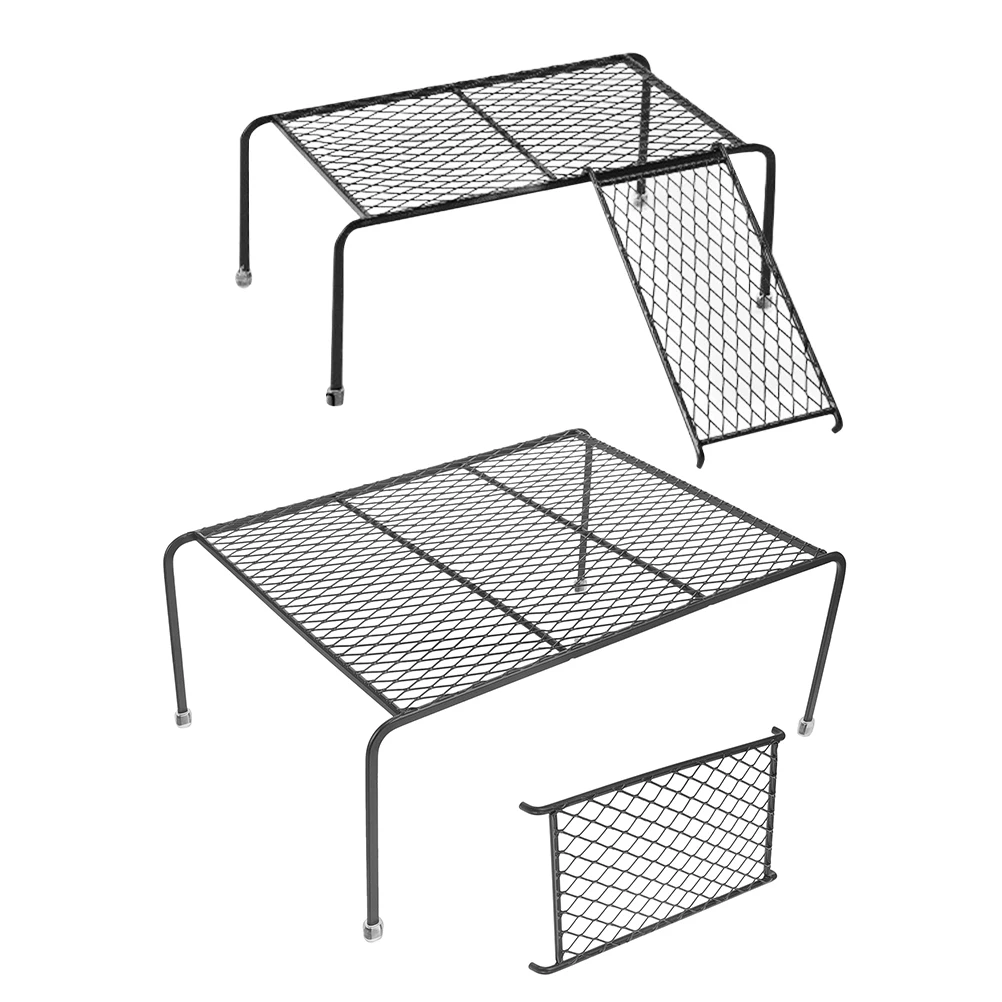 

2pcs Pet Cage Rack Black Chicken Coop Platform Iron Feeding Watering Station Durable Multi-functional Rutin Chicken Supplies