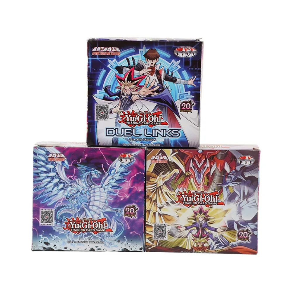 240pcs/box English DIY Yu-Gi-Oh! Blue-Eyes White Dragon Black Magician Girl Anime Peripheral Game Collection Card Holiday Gift