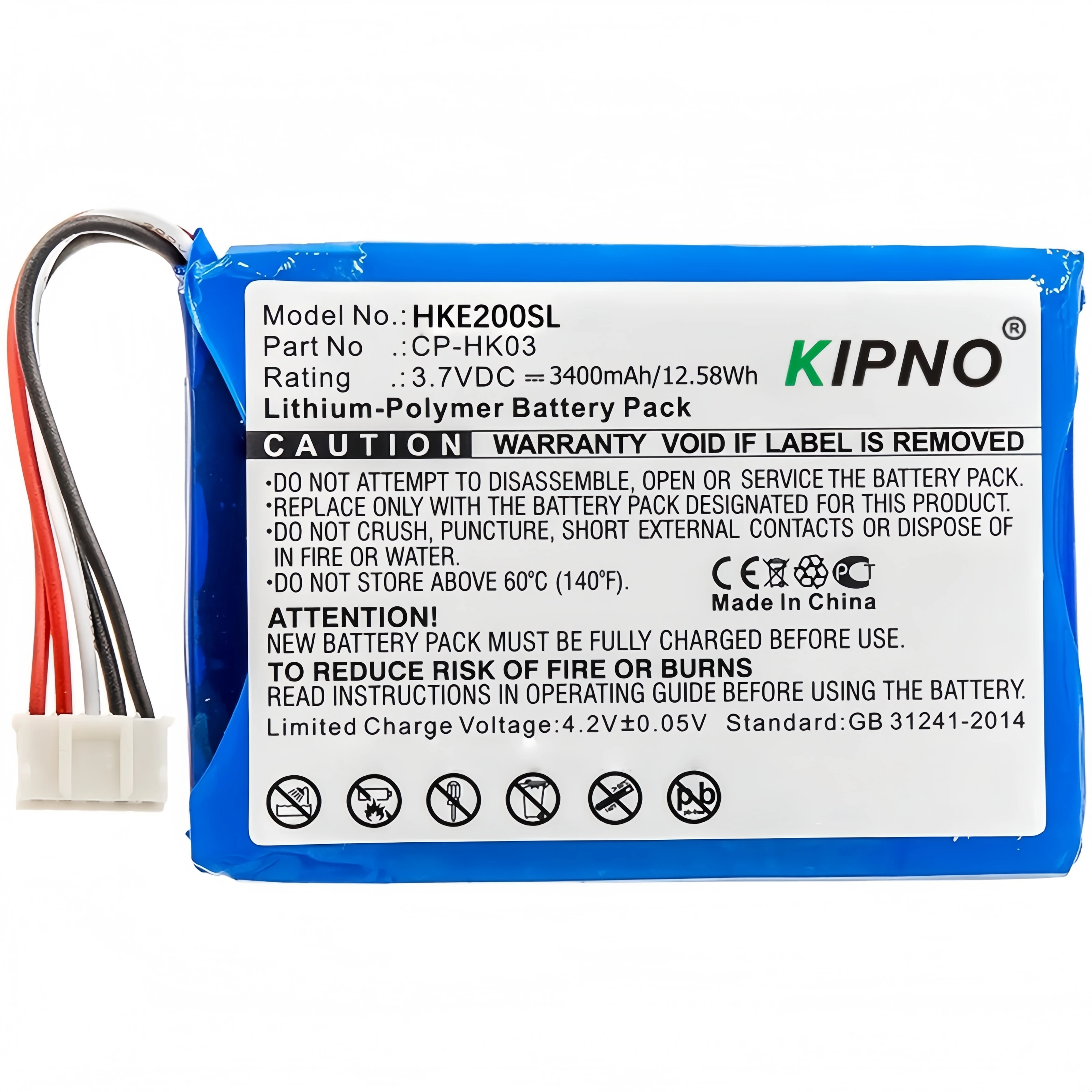 

KIPNO 3400mAh Battery CP-HK03 GSP805070 for Harman/Kardon Esquire 2