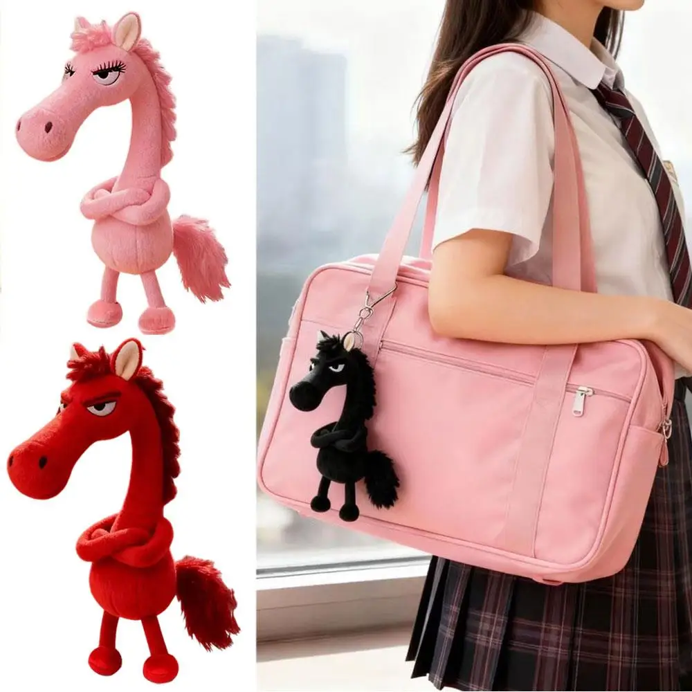 الحصان أفخم قلادة المفاتيح للنساء حقيبة قلادة ديكور لطيف أفخم المهر دمية سيارة المفاتيح هدية حفلة حلقة رئيسية الملحقات