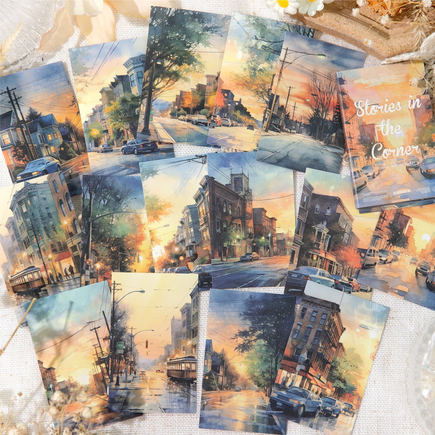 30 ورقة من ملصقات خلفية المناظر الطبيعية للمناظر الطبيعية الرائعة DIY لتزيين دفتر القصاصات والجيتار #4