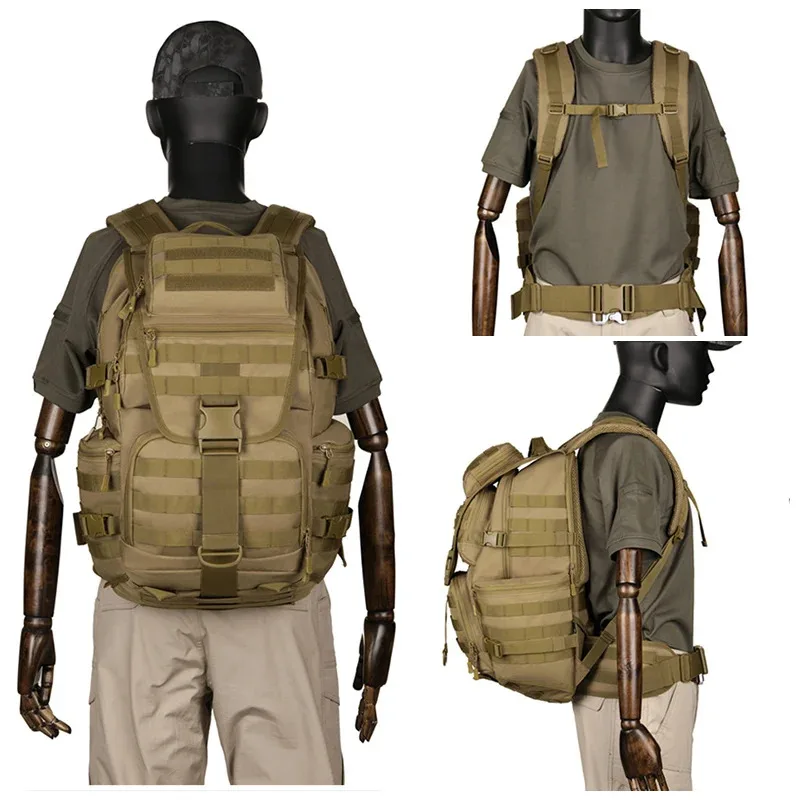 

X7 Tactical Backpack Men's Outdoor Travel Hiking Camping Mountaineering 50L Large Capacity Military Fan Travel Waterproof Bag