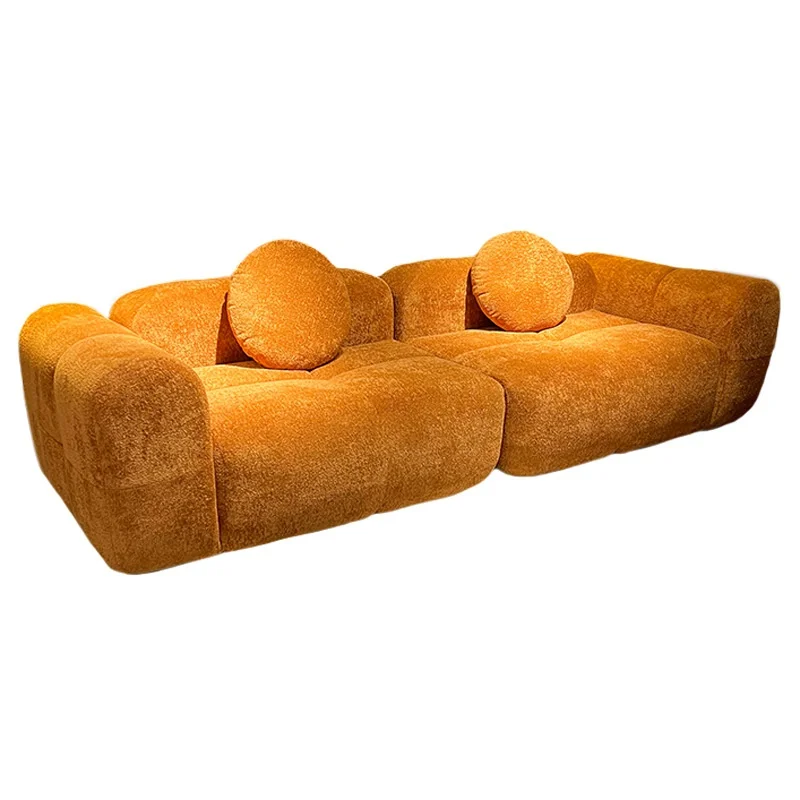 Modern minimalist combined vacuum suction sofa with straight row design, suitable for living rooms and small apartments
