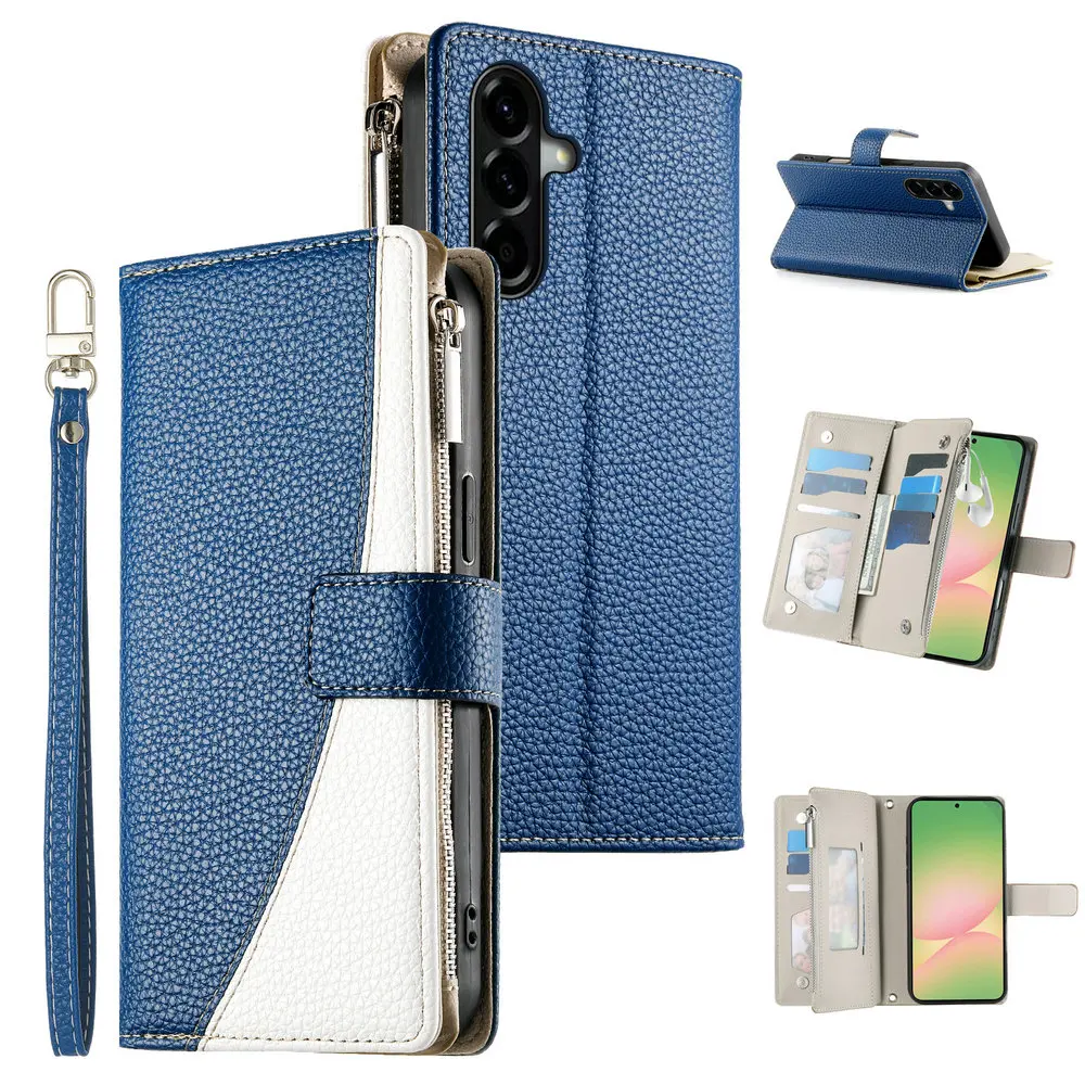 

A56 A 36 26 16 06 07 A17 5G 2025 Crossbody Zipper Wallet Leather Case For Samsung Galaxy A07 A17 A06 A16 A26 A36 A56 Funda