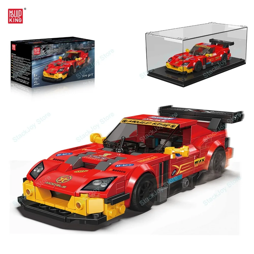 MOULD KING 470pcs Hypercar City Car Building Blocks Kendaraan Balap Teknis Olahraga Mainan Edukasi Dekorasi Hadiah Natal