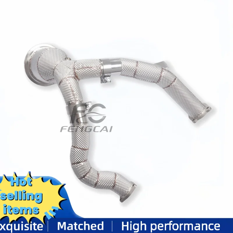 

High-quality Stainless Steel Downpipe Exhaust for Audi A7 C8 3.0T 2020+ Exhaust System Catalytic Converter with Heat Shield