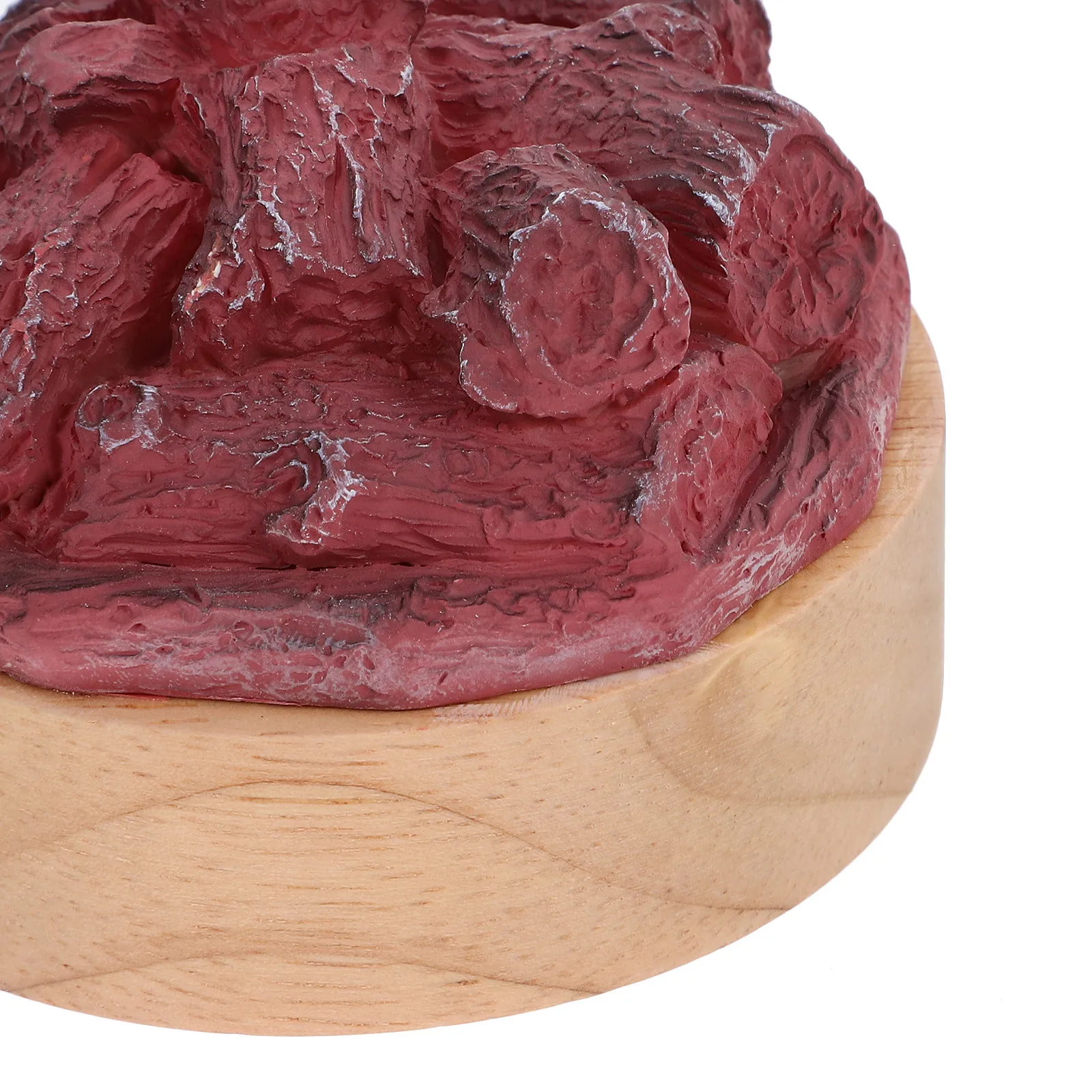 الراتنج فو الخشب الفحم ضوء الليل واقعية المحمولة تعمل ضوء دافئ السرير الجدول الديكور ل