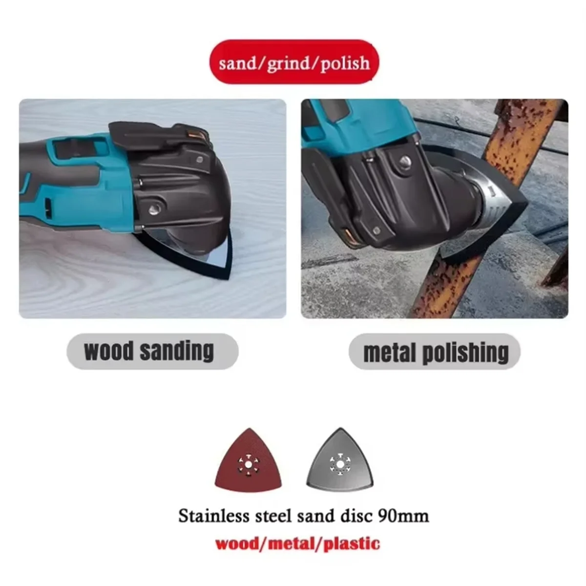 

AA25 Multifunction Tool Oscillating Multi-Tools Variable Speed Renovator Electric Trimmer Electric Saw for 21V 18v Battery