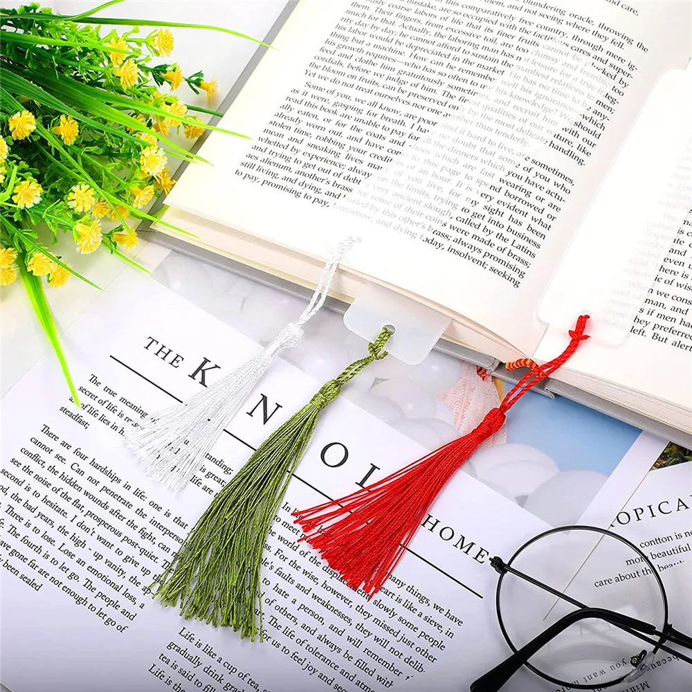 

15 шт. прямоугольные акриловые закладки, пустые прозрачные маркеры для незавершенной книги «сделай сам», с красочными кисточками, украшения, ремесленные декоры