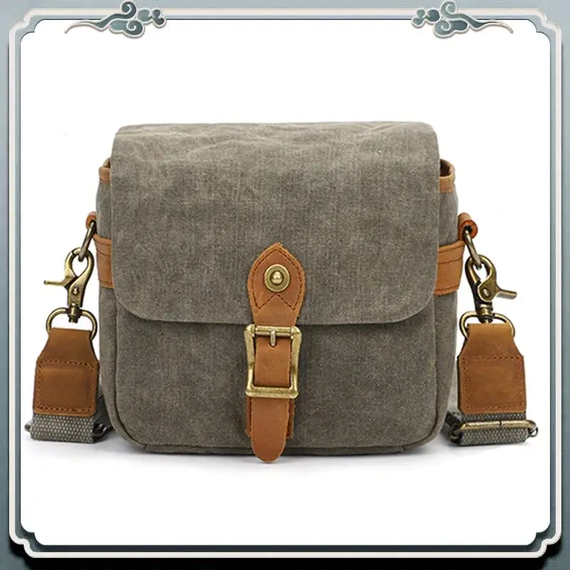 

Premium Canvas SLR Camera Bag Micro Single Messenger Bags Waterproof Wear-Resistant Shoulder Photography Backpacks C