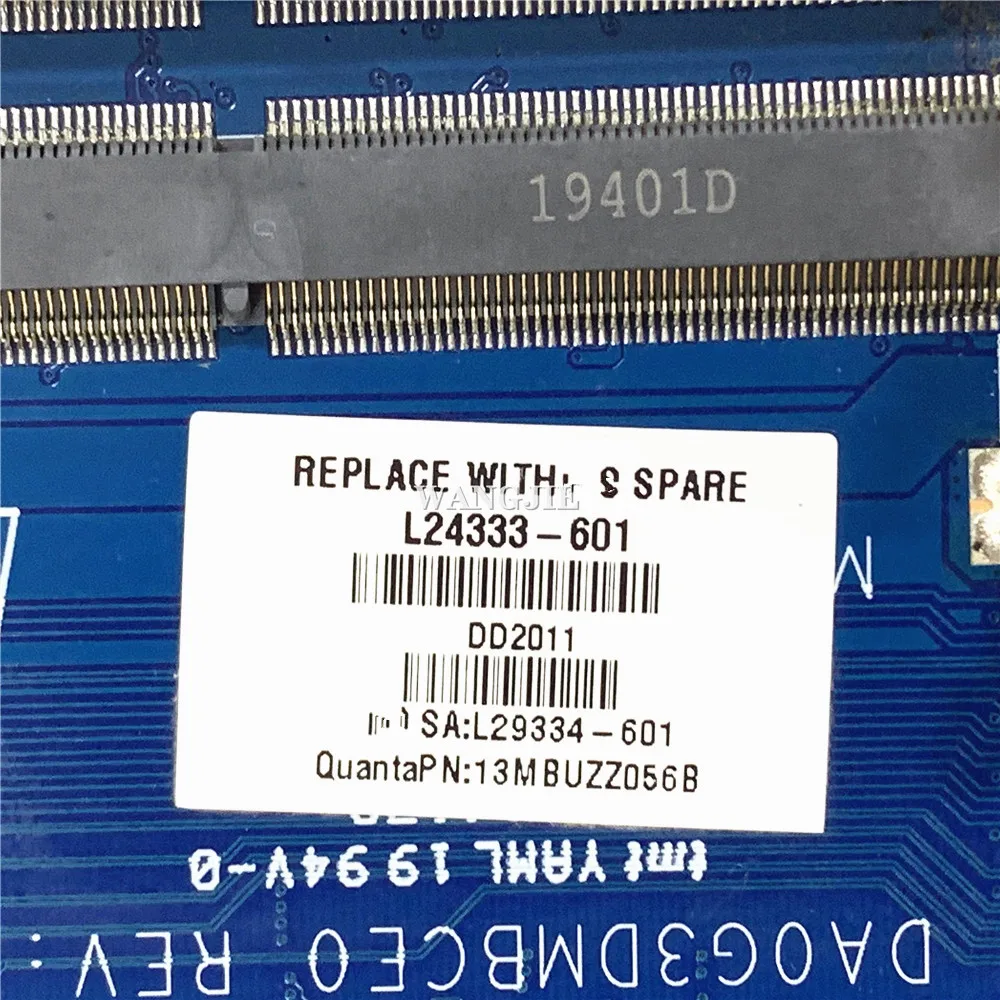 HPラップトップ用マザーボード,TPN-Q211, L24333-601, L24333-001, SPS-MB,gtx1070,8GB,i7-8750H W/100%,で動作