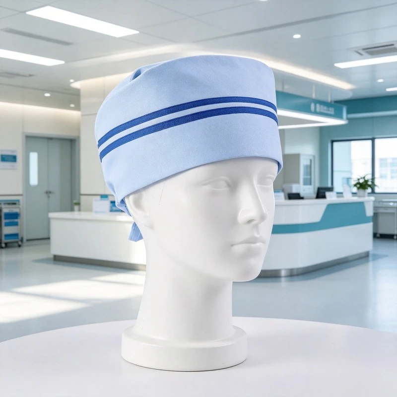 Medical Nurse Hat White/Blue/Pink Tri Color Hospital Internship, Pet Hospital, Etc. Multi Scene Universal Adjustable Medical Hat