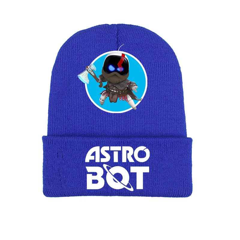 Astro Bot Knitted Hat for Children Anime Cartoon Cute Knit Cap Boys Girls Winter Warm Windbreak Hats Kids Hip Hop Fashion Caps