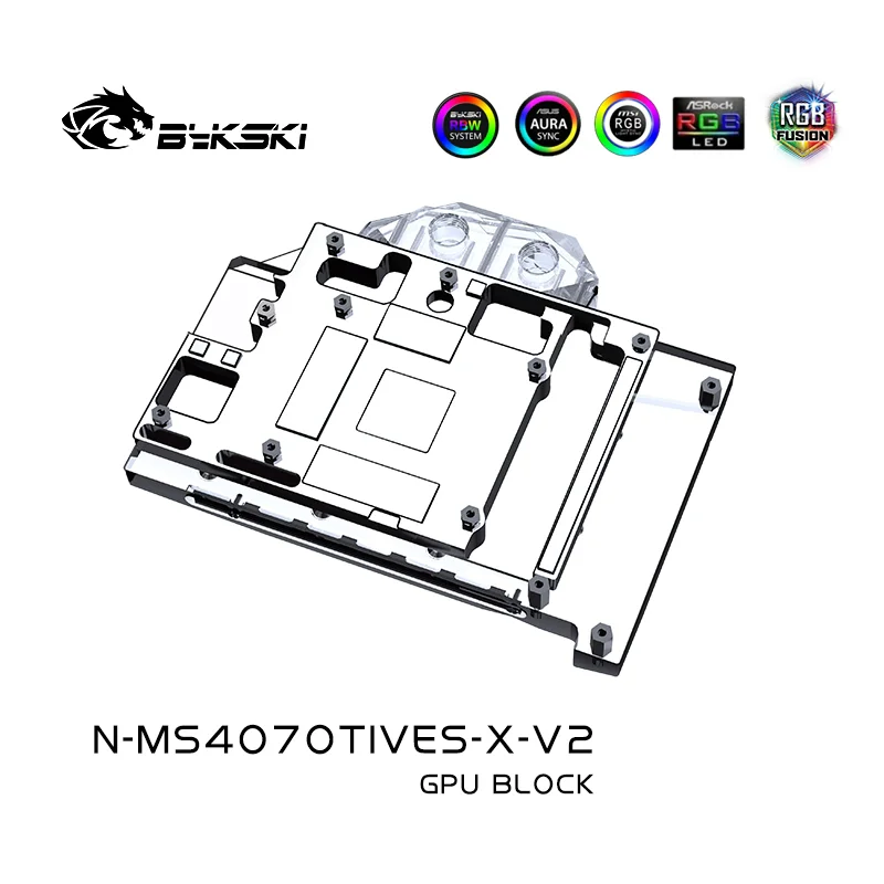 Bykski N-MS4070TIVES-X-V2 Water Block Use for MSI GeForce RTX 4070