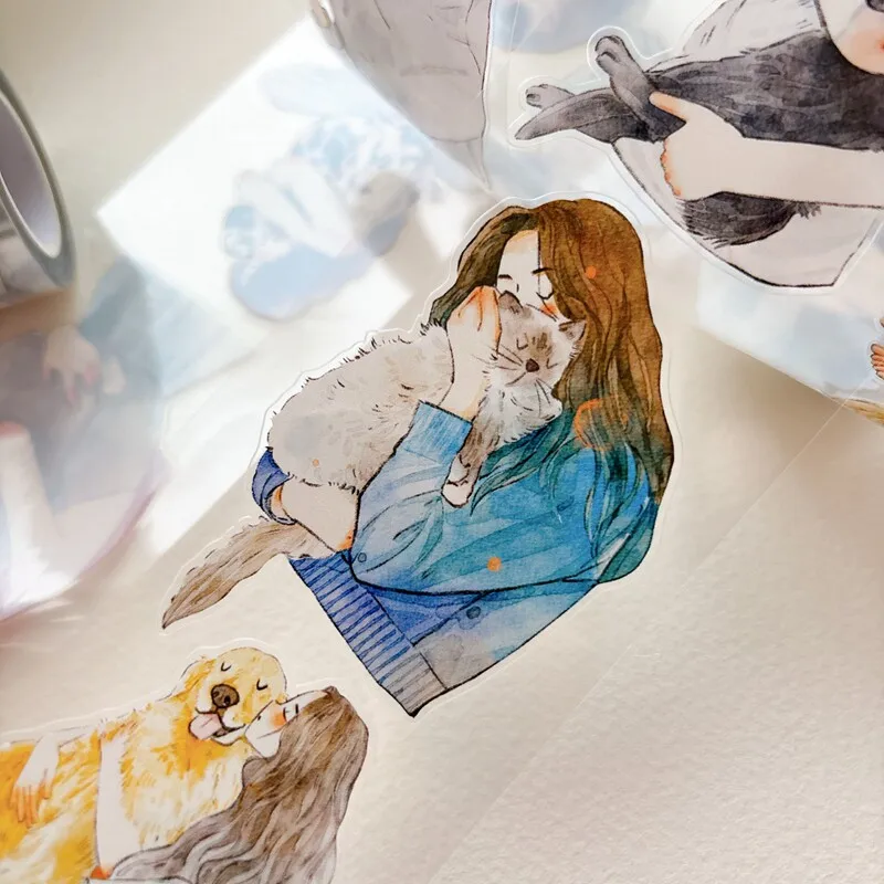 60mm-10m-cute-pets-girl-character-landscape-pet-tape-creative-diy-journal-material-collage-scrapbooking-stationery