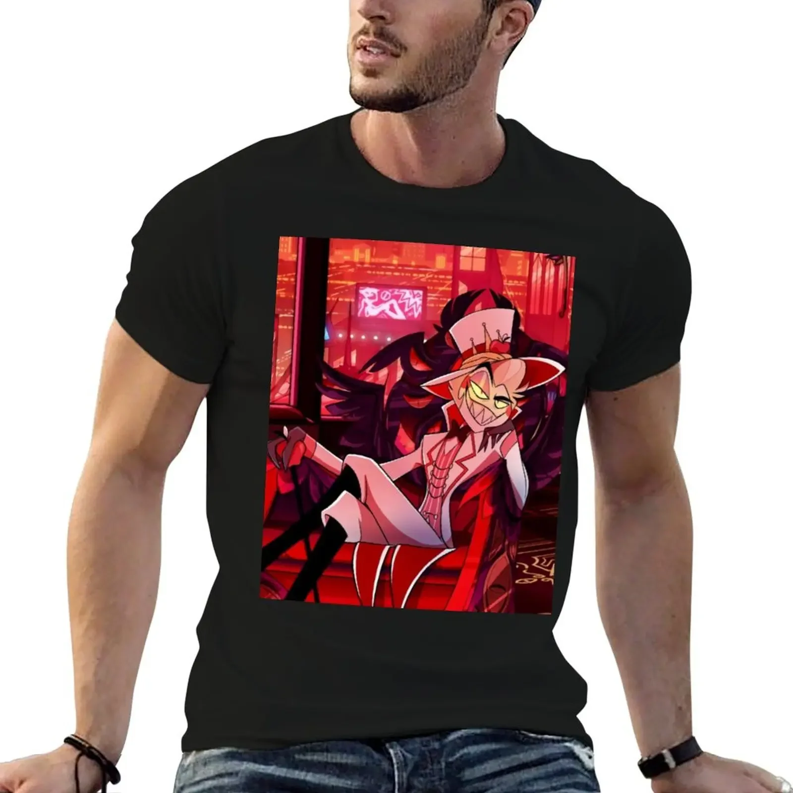 

Hazbin Lucifer T-Shirt anime figures cute tops t shirt men