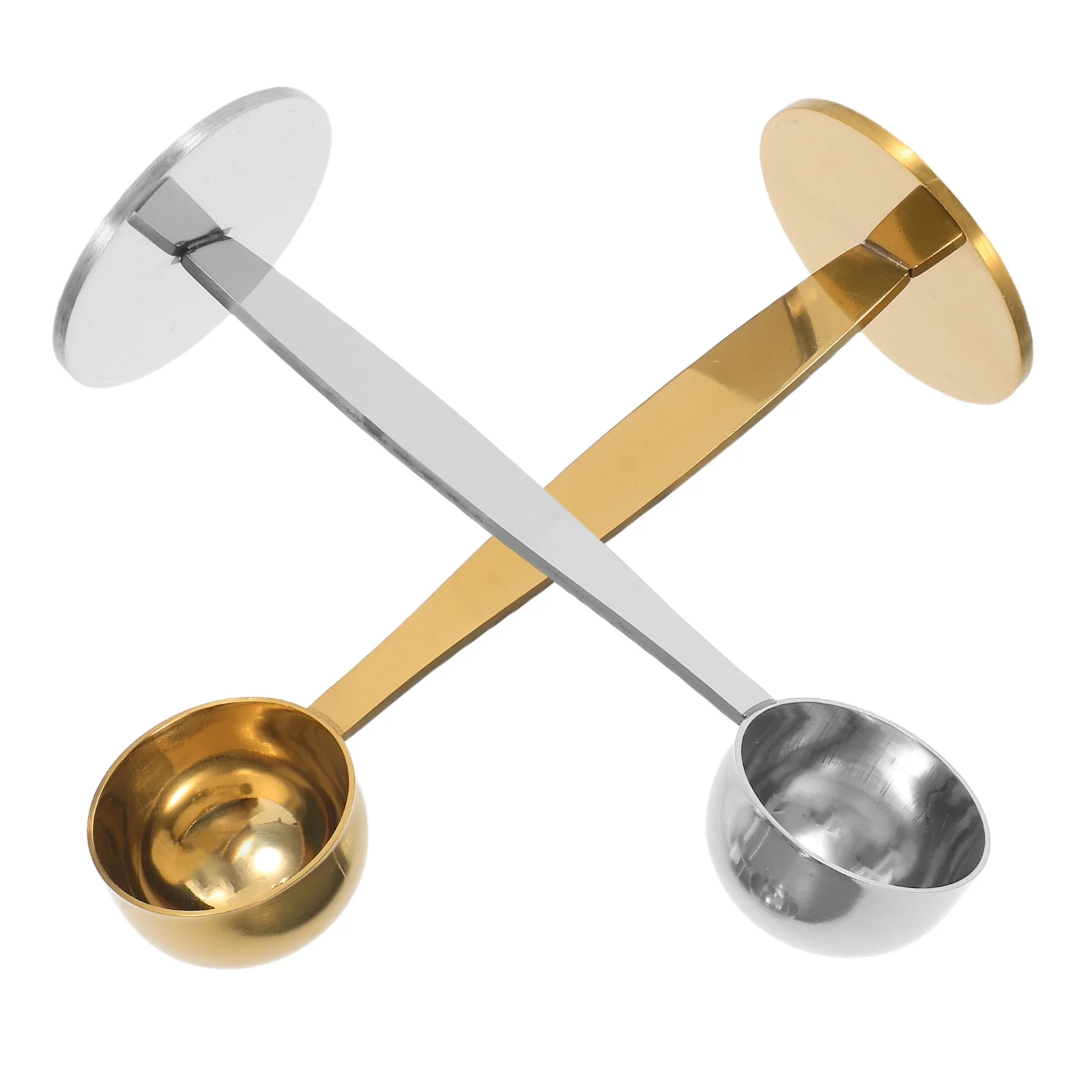 

2Pcs Stainless Steel Coffee Tamper and Bean Scoop Dual Purpose Espresso Tool Precision Pressure Control Home Office Cafe