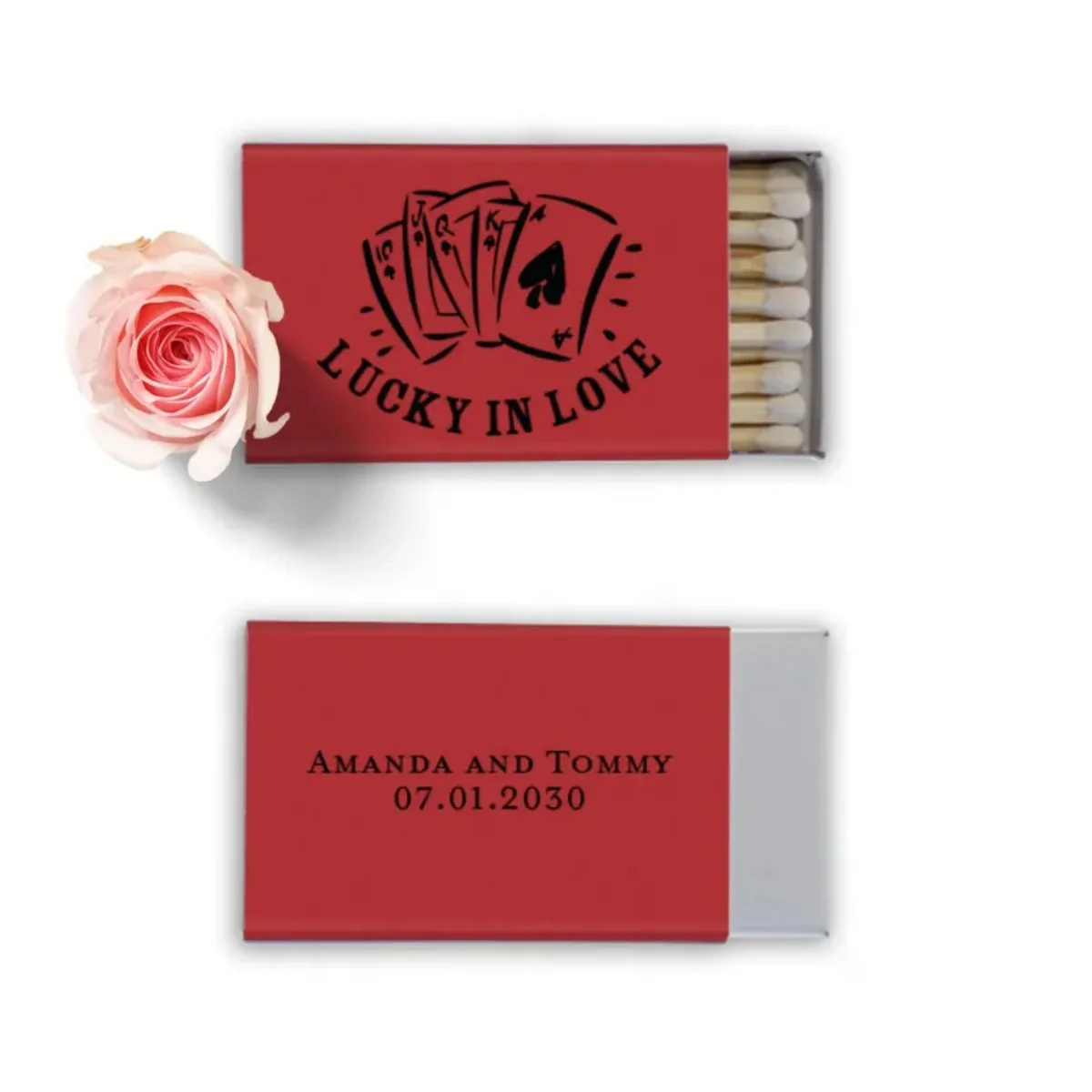 

Сувениры Lucky in Love Matchbox, свадебный сувенир в казино, персонализированные спички