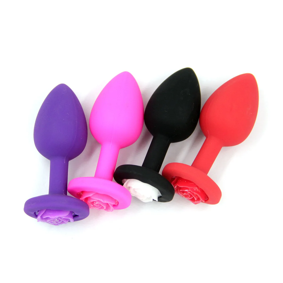 Jouets anaux en silicone souple lisse pour hommes et femmes, fleur de rose, plug anal, masturbateur anal, dilatateur BDSM, massage de la prostate,