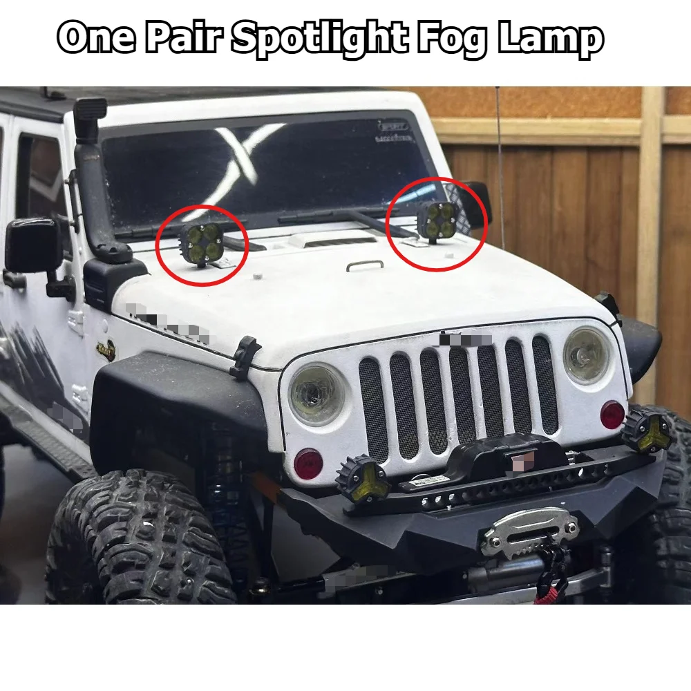 RC Crawler Lights One Pair Spotlight Fog Lamp custom size for 1/10 VP VS4-10 RC4WD Defender D90 Star Wrangler Nylon Decor Parts