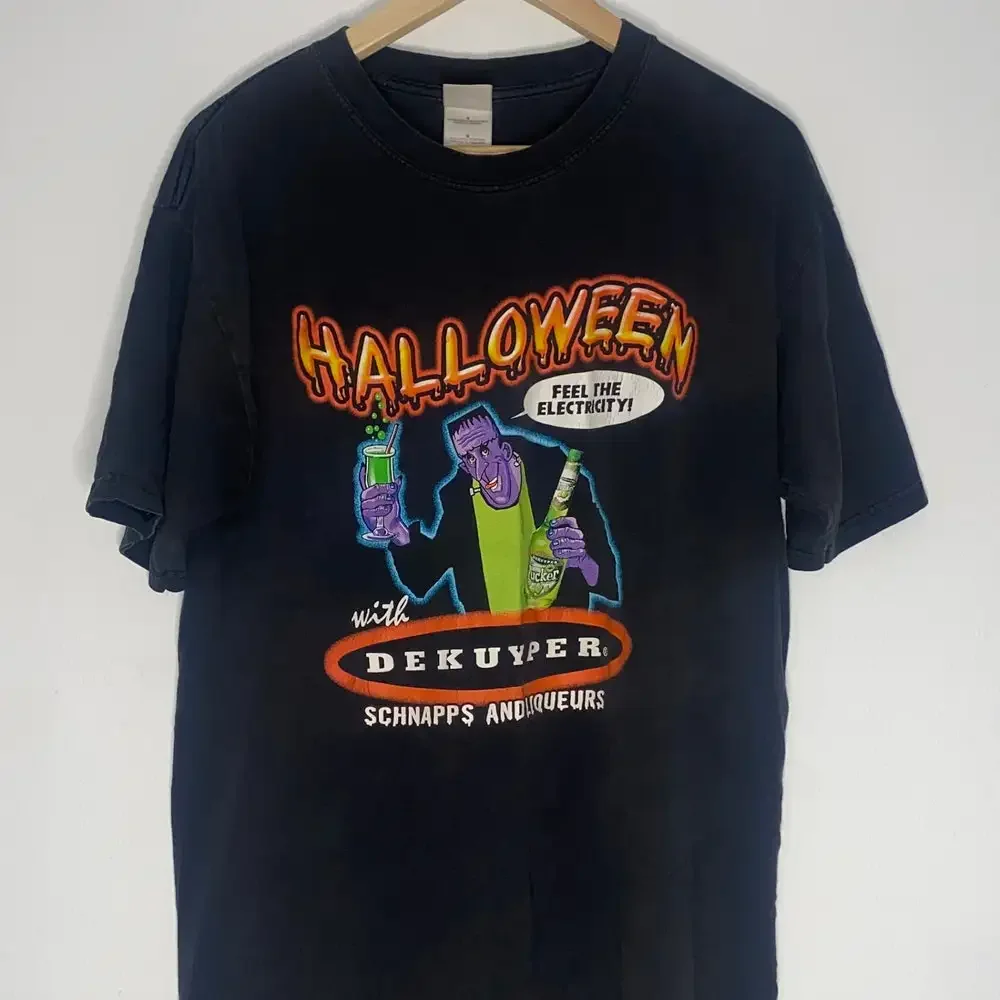 Vintage Halloween Frankenstein Dekuyper Schnapps T Shirt