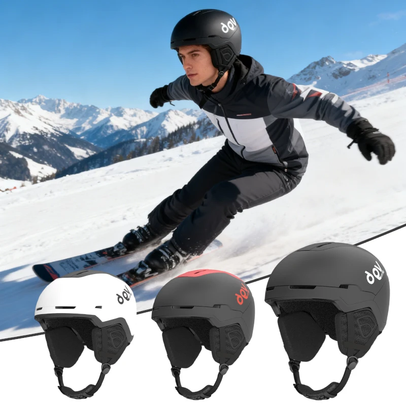 

Winter Ski Helmet for Adults and Kids Adjustable One Size Fits Most Snowboard Ice Skating Safety Protective Gear Outdoor Sports