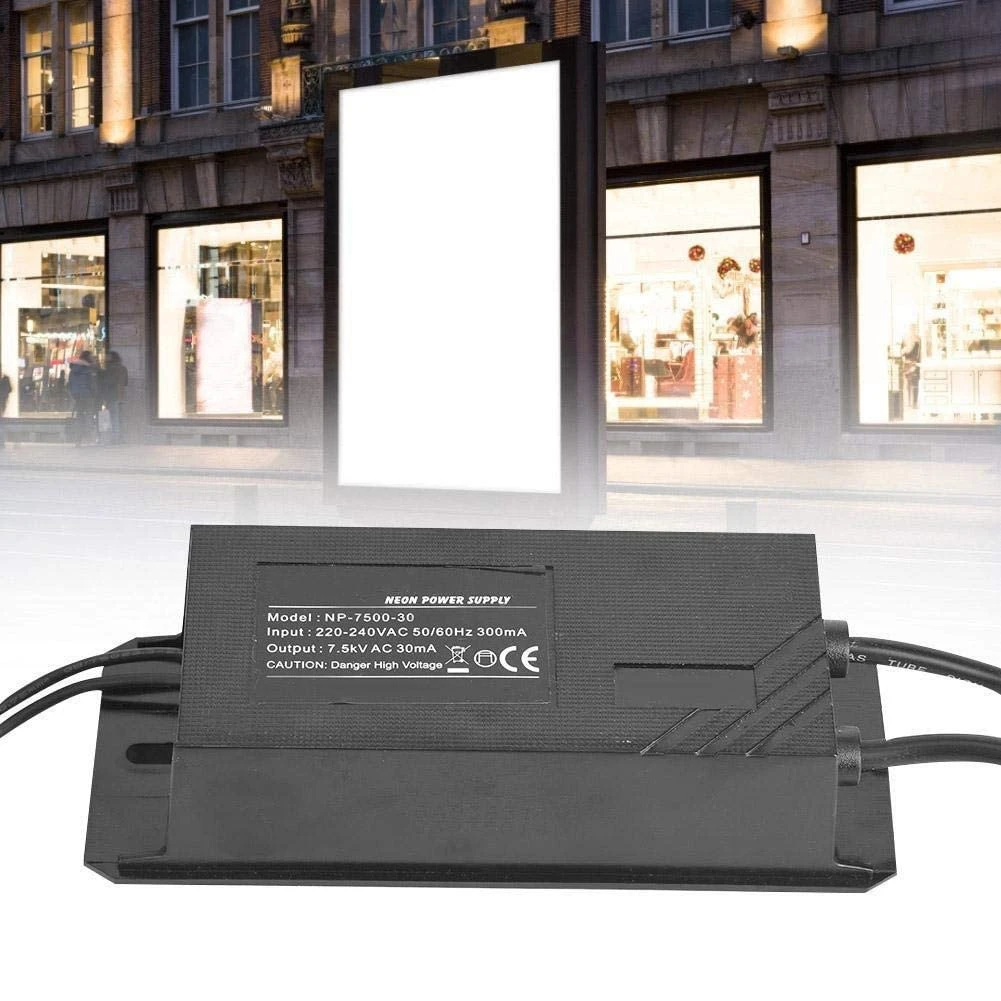 NP-7500-30 Neon Electronic Transformer 220V-240V 7.5KV Neon Sign Light Power Supply 7500V 30mA Electronic Transformer