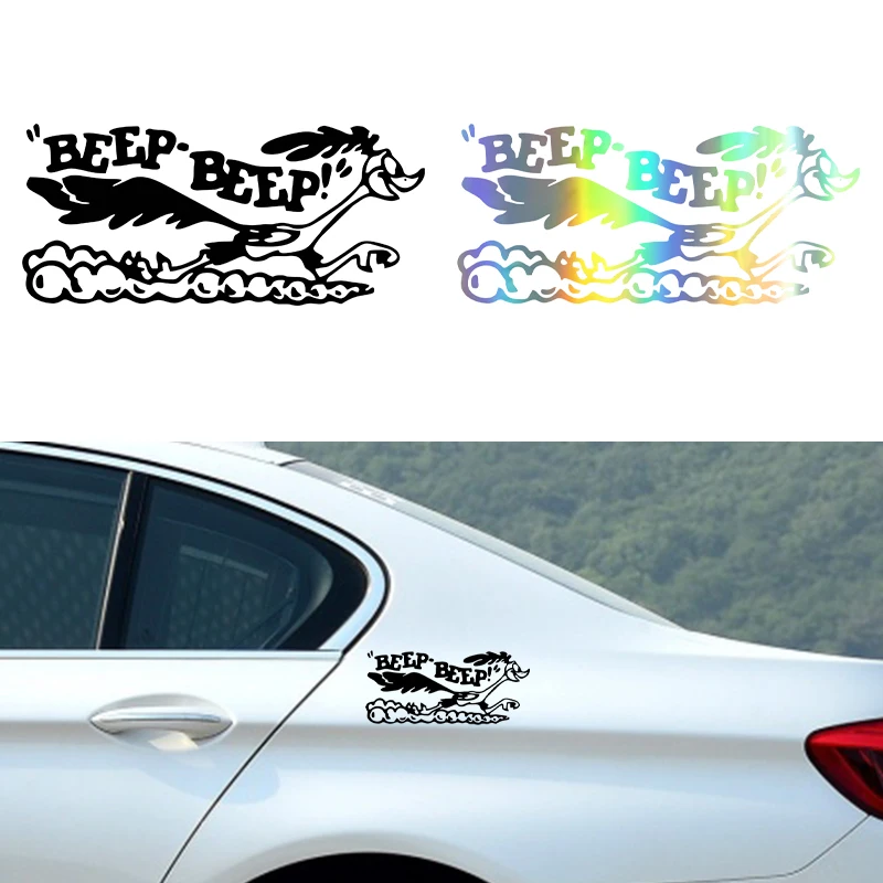 Road Runner Beep Beep Sticker Cartoon Old Fast Car Truck Laptop Vinyl Accessories Decal Car Accessories