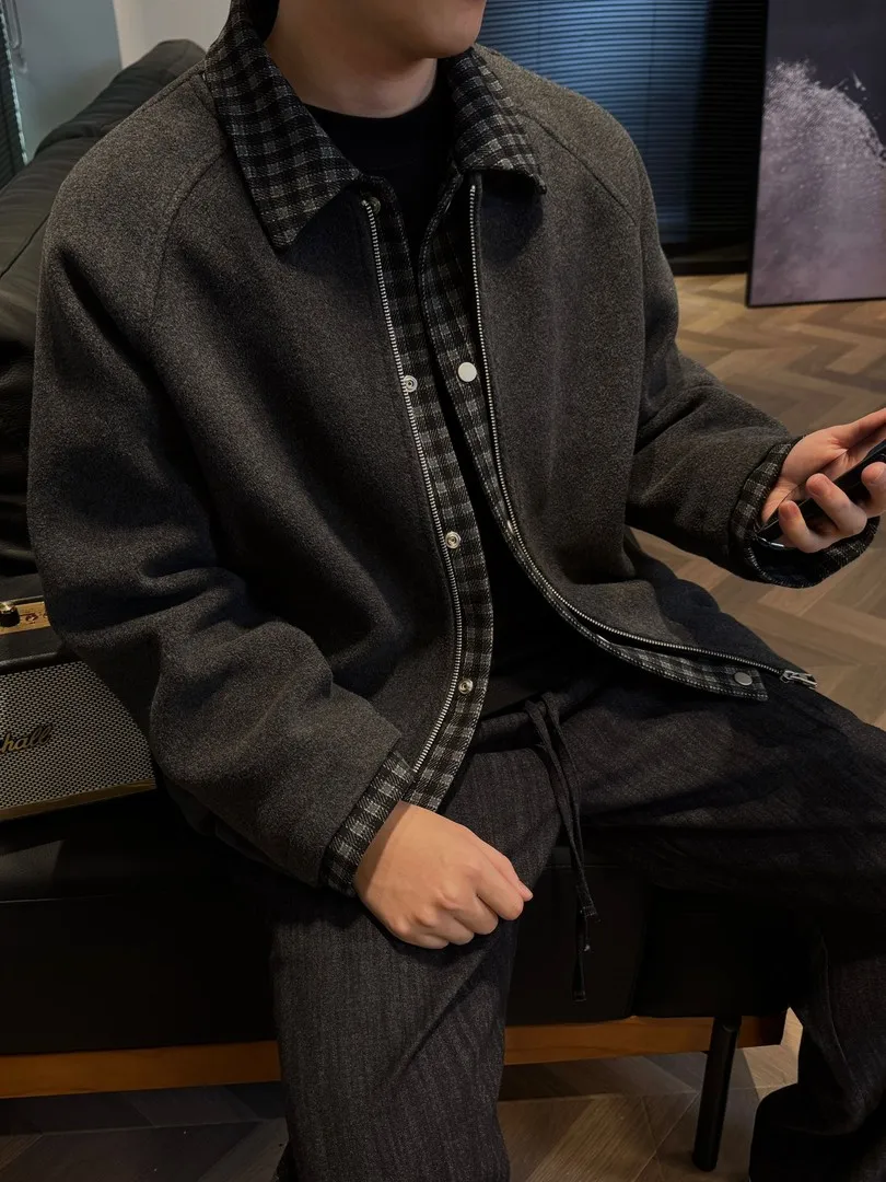 معطف شتوي للرجال من الصوف والقطن الأمريكي من Jaet Cool Haome Thiened مصنوع من ألياف البوليستر الطويلة Sve