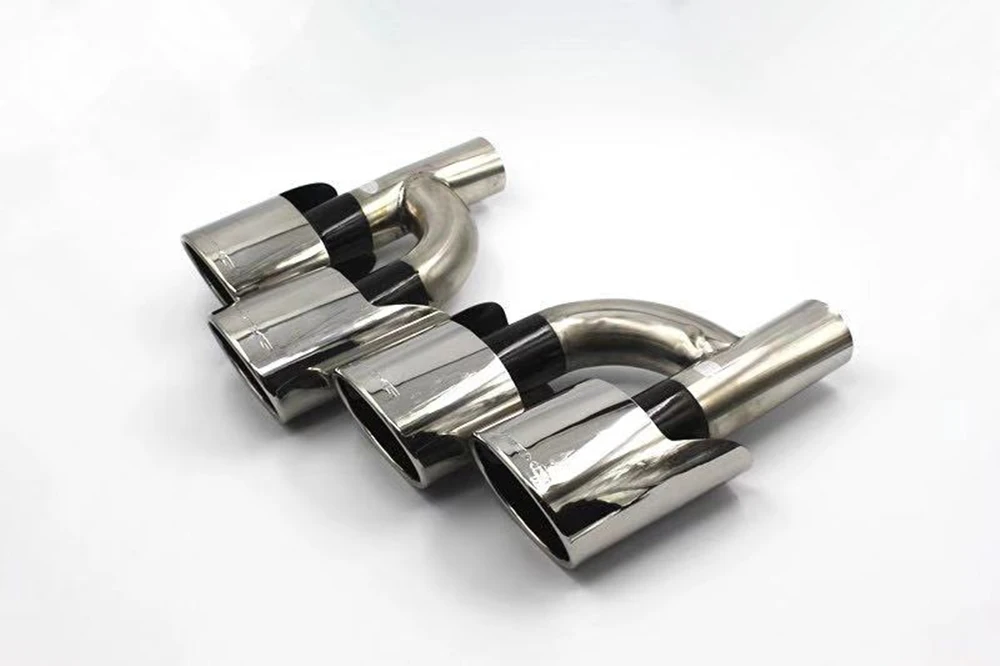 Rear Exhaust Pipe Air Outlet Vent Quad Oval Tip Tailpipe For Mercedes Benz C Class W204 W207 W212 W221
