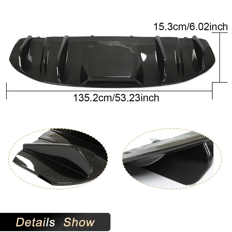 Prepreg Dry Carbon Car Rear Bumper Diffuser Lip Spoiler for Porsche Taycan 9J1 Standard 2019 2020 Racing Rear Lip Apron Body Kit