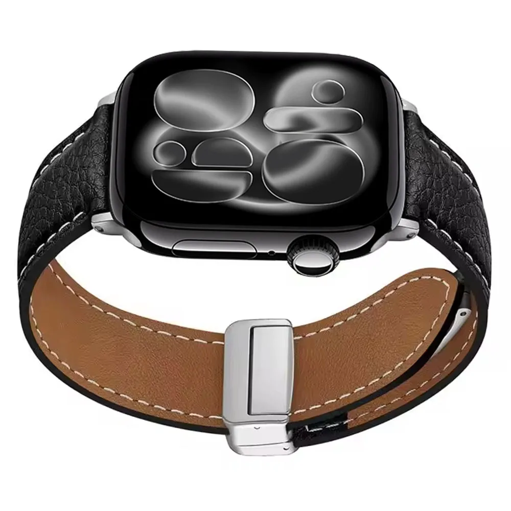Leder-Magnetarmband für Apple Watch Serie 11 10 SE3 44 mm 40 mm 46 mm 42 mm 45 mm 41 mm Band für iWatch 9 8 7 Ultra 3 49 mm Correa