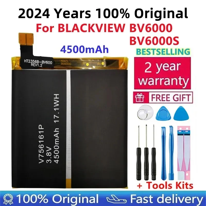 2024 Hot BV6000 100% Original For BLACKVIEW BV6000S Mobile Phone Battery 4500mAh With Tracking Number