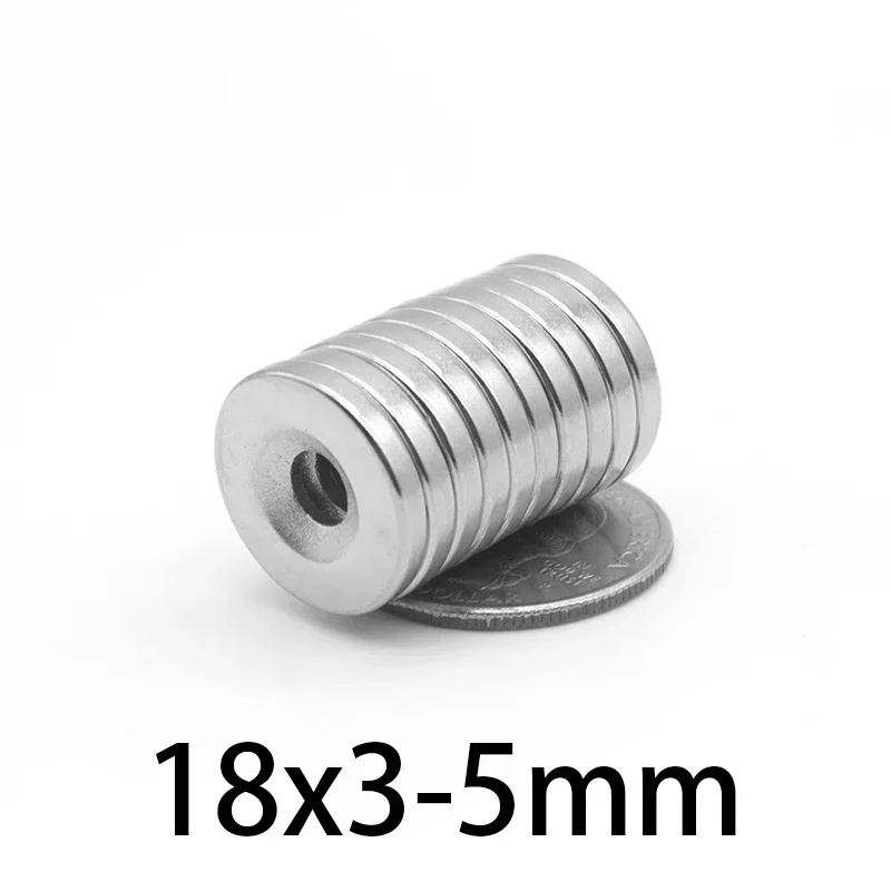 18x3-5mm Permanent NdFeB Strong Magnets 18*3 mm Hole 5mm Round Countersunk Neodymium Magnetic Magnet 18x3-5mm 18*3-5